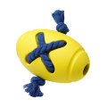 Homepet Silver Series / Игрушка Хоумпет для собак Мяч регби с канатом Каучуковый D 8 см х 12,7 см
