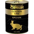 Четвероногий Гурман Golden Line / Консервы Золотая линия для собак Кролик натуральный в желе (цена за упаковку)