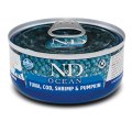 Farmina N&D Ocean Tuna Cod Shrimp & Pumpkin / Консервы Фармина для кошек Тунец Треска Креветки и Тыква (цена за упаковку)