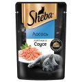 Sheba / Паучи Шеба для кошек Лосось ломтики в Соусе (цена за упаковку)
