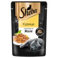 Sheba / Паучи Шеба для кошек Курица ломтики в Желе (цена за упаковку)