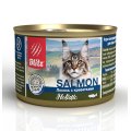 Blitz Holistic Salmon / Консервы Блиц для взрослых кошек нежное Суфле Лосось с Креветками (цена за упаковку)