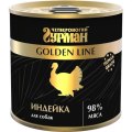 Четвероногий Гурман Golden Line / Консервы Золотая линия для собак Индейка натуральная в желе (цена за упаковку)