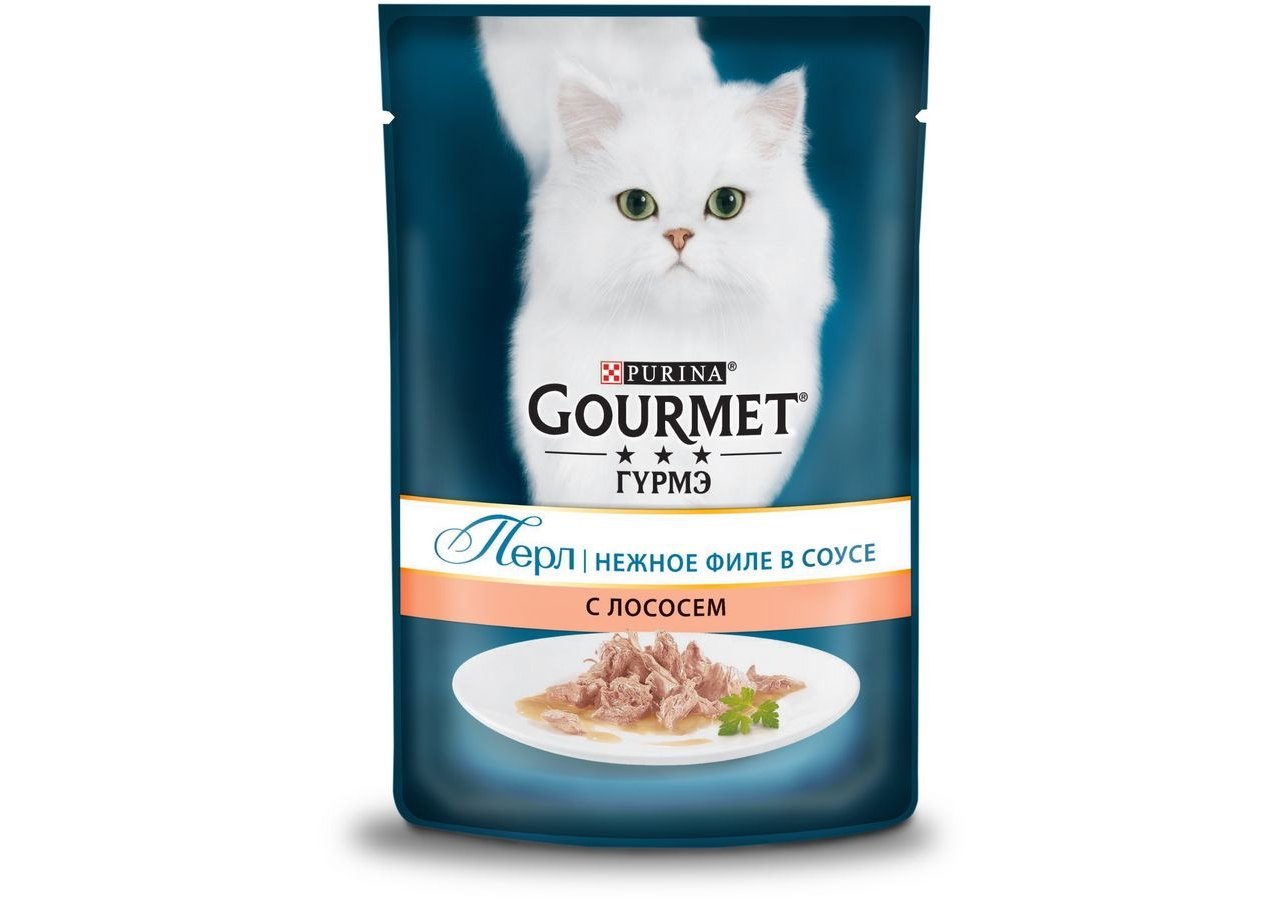 Gourmet Perle / Влажный корм Паучи Пурина Гурмэ Перл Нежное филе для  взрослых кошек с лососем (цена за упаковку) 85г x 24шт купить в Москве по  низкой цене 890₽ | интернет-магазин ZooMag.ru