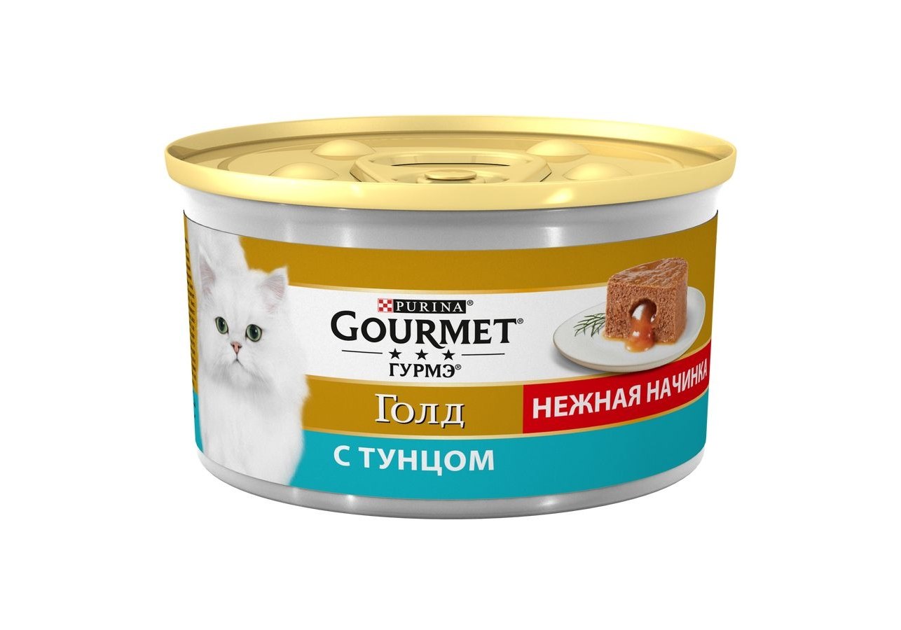 Gourmet Gold Melting Heart / Влажный корм Консервы Пурина Гурмэ Голд Нежная  начинка для взрослых кошек с тунцом (цена за упаковку) 85г х 12шт купить в  Москве по низкой цене 790₽ |