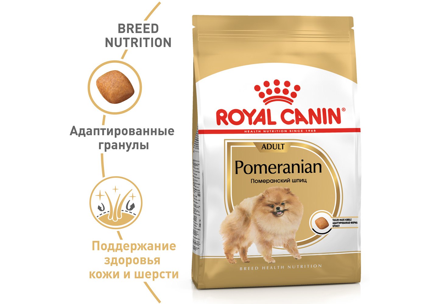 Royal Canin Breed dog Pomeranian Adult / Сухой корм Роял Канин для взрослых  собак породы Померанский Шпиц от 8 месяцев и старше 1,5 кг купить в Москве  по низкой цене 1 338₽ | интернет-магазин ZooMag.ru