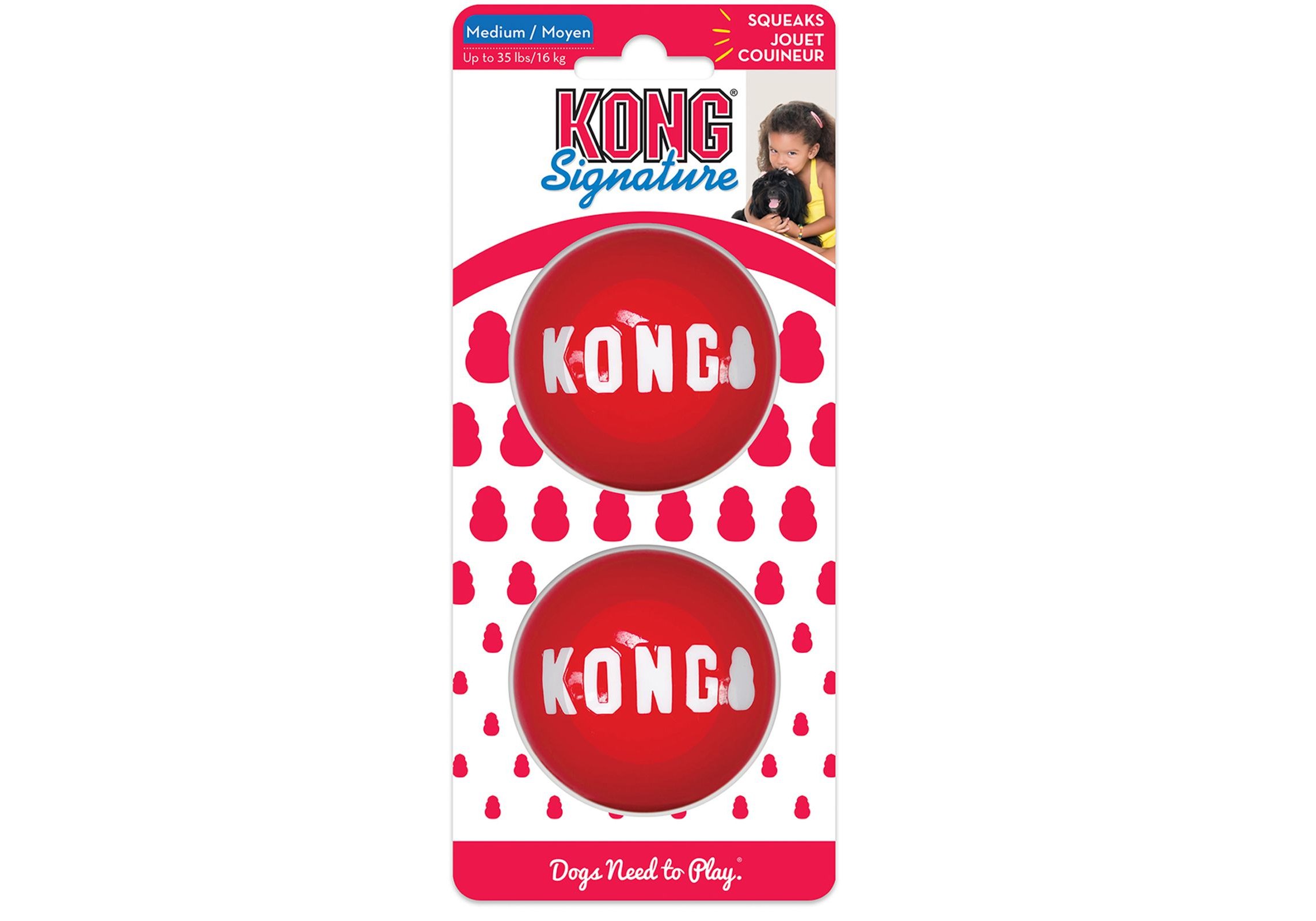 Kong Signature Medium / Игрушка Конг для собак Мячик 1 х 2 шт купить в  Москве по низкой цене 990₽ | интернет-магазин ZooMag.ru