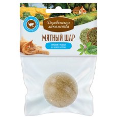 Деревенские лакомства / Мятный шар для кошек Лимонник Мелисса