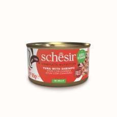 Schesir / Влажный корм Консервы Шезир для кошек Тунец креветки (цена за упаковку)