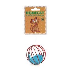 Homecat / Игрушка Хоумкэт для кошек мышка в проволочном шаре