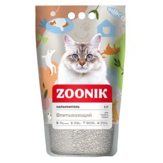 Зооник /  Наполнитель для кошачьего туалета Впитывающий