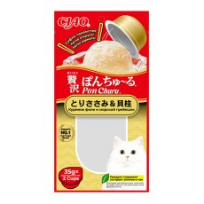Inaba Ciao Pon Churu / Суфле-лакомство Инаба для кошек Куриное филе и морской гребешок