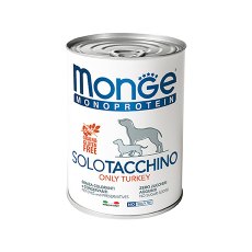 Monge Dog Monoproteico Solo Turkey / Влажный корм Паштет Монж Монопротеиновый для взрослых собак Индейка (цена за упаковку)