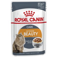Royal Canin Intense Beauty / Влажный корм (Консервы-Паучи) Роял Канин Интенс Бьюти для кошек Красота шерсти в Соусе (цена за упаковку)