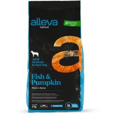 Alleva Natural Adult Medium Maxi Fish Pumpkin / Сухой корм Аллева для собак Средних и Крупных пород Рыба Тыква