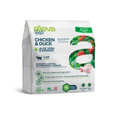 Alleva Holistic Adult Chicken Duck & Aloe vera Ginseng / Сухой корм Аллева для кошек Курица Утка Алоэ вера Женьшень