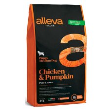 Alleva Natural Puppy Medium Chicken Pumpkin / Сухой корм Аллева для Щенков Средних пород Курица Тыква