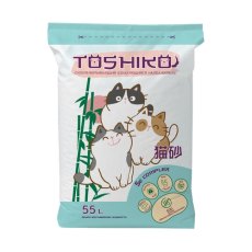 Toshiko / Комкующийся наполнитель Тошико для кошачьего туалета Древесный Натуральный