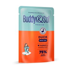 Buddy Sol Premium Adult Duck / Влажный корм Паучи Бадди Сол для взрослых кошек Утка (цена за упаковку)