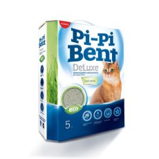 Pi-Pi Bent DeLuxe Fresh Grass / Наполнитель ПиПиБент для кошачьего туалета Комкующийся Свежая трава