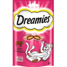Dreamies / Лакомство Дримис для кошек Подушечки с Говядиной