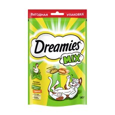 Dreamies Mix / Лакомство Дримис для кошек Подушечки Курица Кошачья мята
