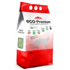 Eco Premium Зеленый чай / Наполнитель Эко Премиум для кошачьего туалета Древесный Комкующийся с ароматом Зеленого чая