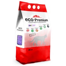 Eco Premium Лаванда / Наполнитель Эко Премиум для кошачьего туалета Древесный Комкующийся с ароматом Лаванды