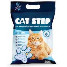 Cat Step Arctic Blue / Силикагелевый наполнитель Кэт Степ для кошачьего туалета с Синими гранулами