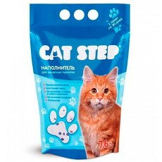Cat Step Arctic Blue / Силикагелевый наполнитель Кэт Степ для кошачьего туалета с Синими гранулами