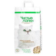 Чистые лапки Наполнитель для кошачьего туалета Древесный