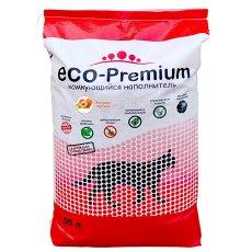 Eco Premium Персик / Наполнитель Эко Премиум для кошачьего туалета Древесный Комкующийся с ароматом Персика