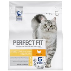 Perfect Fit Sensitive / Сухой корм Перфект Фит для чувствительных кошек Индейка