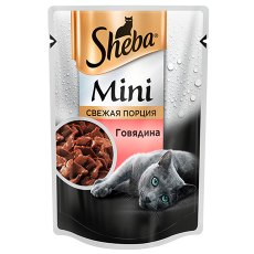 Sheba Mini / Паучи Шеба Мини порция для кошек с Говядиной (цена за упаковку)