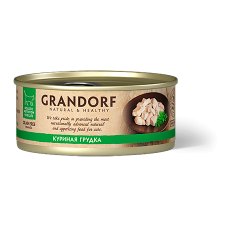 Grandorf Holistic & Hypoallergenic / Консервы Грандорф для кошек Куриная грудка в собственном соку (цена за упаковку)