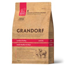 Grandorf Holistic & Hypoallergenic Medium Maxi Lamb & Turkey / Сухой корм Грандорф Низкозерновой для взрослых собак Средних и Крупных пород Ягненок Индейка