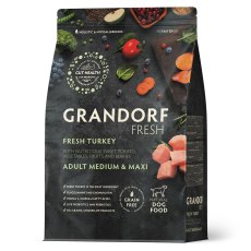 Grandorf Fresh Adult Med & Maxi Turkey & Sweet Potato / Сухой Беззерновой корм Грандорф для взрослых собак Средних и Крупных пород Индейка батат