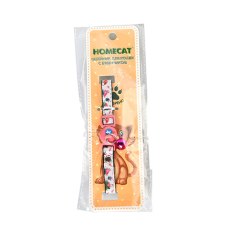 Homecat / Ошейник Хоумкэт для кошек с бубенчиком Фламинго