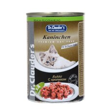 Dr.Clauder's / Консервы Доктор Клаудерс для кошек Кусочки в соусе с Кроликом (цена за упаковку)