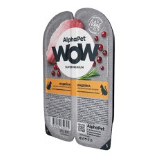 AlphaPet Wow Superpremium / Влажный корм Ламистеры АльфаПет для Стерилизованных кошек Индейка (цена за упаковку)