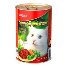 Ночной охотник / Влажный корм Нежный паштет Говядина (цена за упаковку)