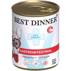Best Dinner Exclusive Vet Profi Gastro Intestinal / Консервы Бест Диннер для собак Говядина с сердцем (цена за упаковку)