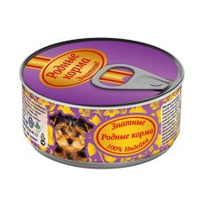 Родные Корма / Консервы Знатные для Щенков 100% Индейка (цена за упаковку)