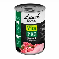 Vita Pro Lunch / Влажный корм Консервы Вита Про для собак Ягненок с индейкой (цена за упаковку)