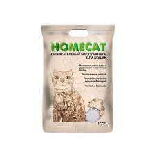 Homecat / Силикагелевый наполнитель Хоумкэт для кошачьего туалета Стандарт без запаха