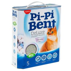 Pi-Pi Bent DeLuxe Clean Cotton / Наполнитель ПиПиБент для кошачьего туалета Комкующийся Чистый хлопок