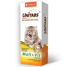 Unitabs Malt+Vit / Паста Юнитабс для кошек с Таурином для Вывода шерсти