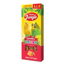 Happy Jungle Honey Sticks / Лакомство Хеппи Джангл для птиц Палочки Мед + Ягоды