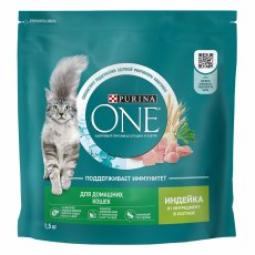 PURINA ONE HOUSECAT / Сухой корм Пурина УАН для взрослых кошек при домашнем образе жизни с индейкой