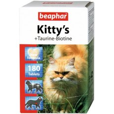 Beaphar Kitty's+Taurine+Biotin / Кормовая добавка Беафар для кошек Витаминированное лакомство с Таурином и Биотином ("сердечки")